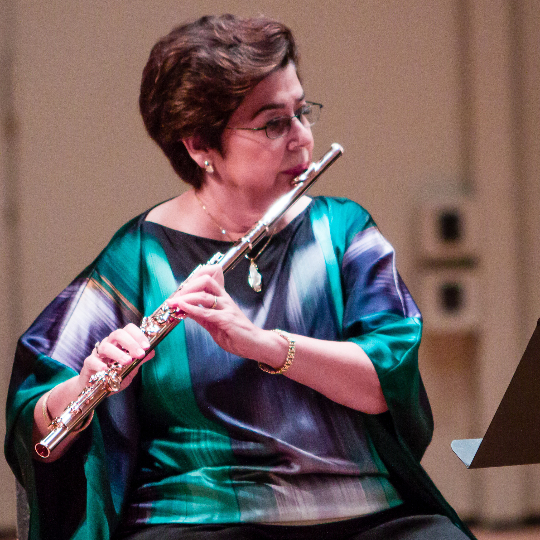 Flutist Trudy Kane performs live